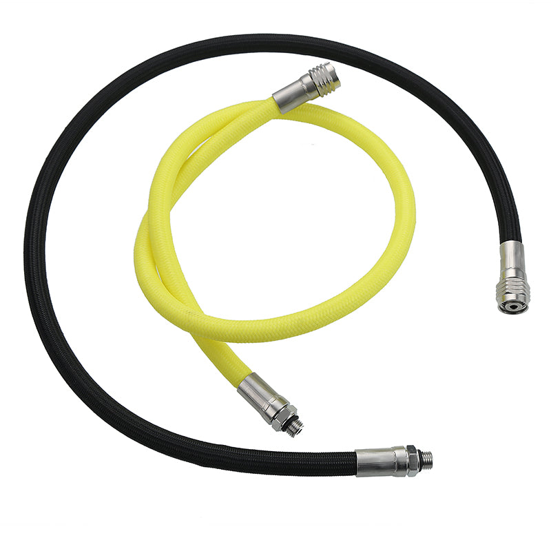 L.P. (Low Pressure) Braided Hose with Stainless Steel Fittings: Flame-Resistant, Kink-Free & Suitable for Recreational Scuba, Marine, Fire & Chemical Industries