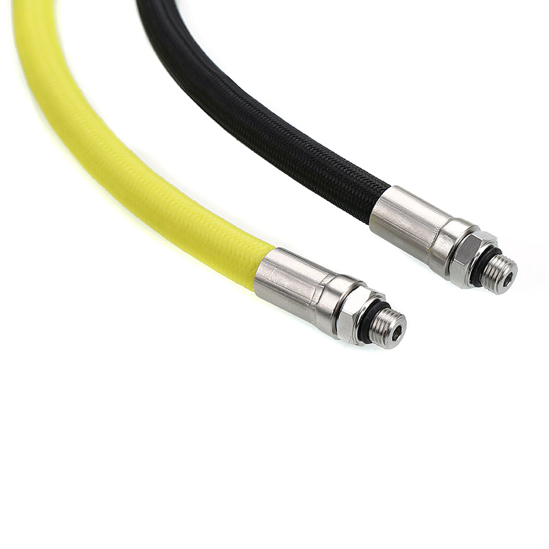 L.P. (Low Pressure) Braided Hose with Stainless Steel Fittings: Flame-Resistant, Kink-Free & Suitable for Recreational Scuba, Marine, Fire & Chemical Industries