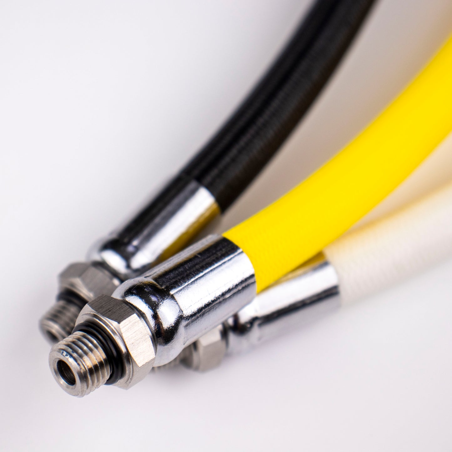 L.P. (Low Pressure) Braided Hose with Stainless Steel Fittings: Flame-Resistant, Kink-Free & Suitable for Recreational Scuba, Marine, Fire & Chemical Industries