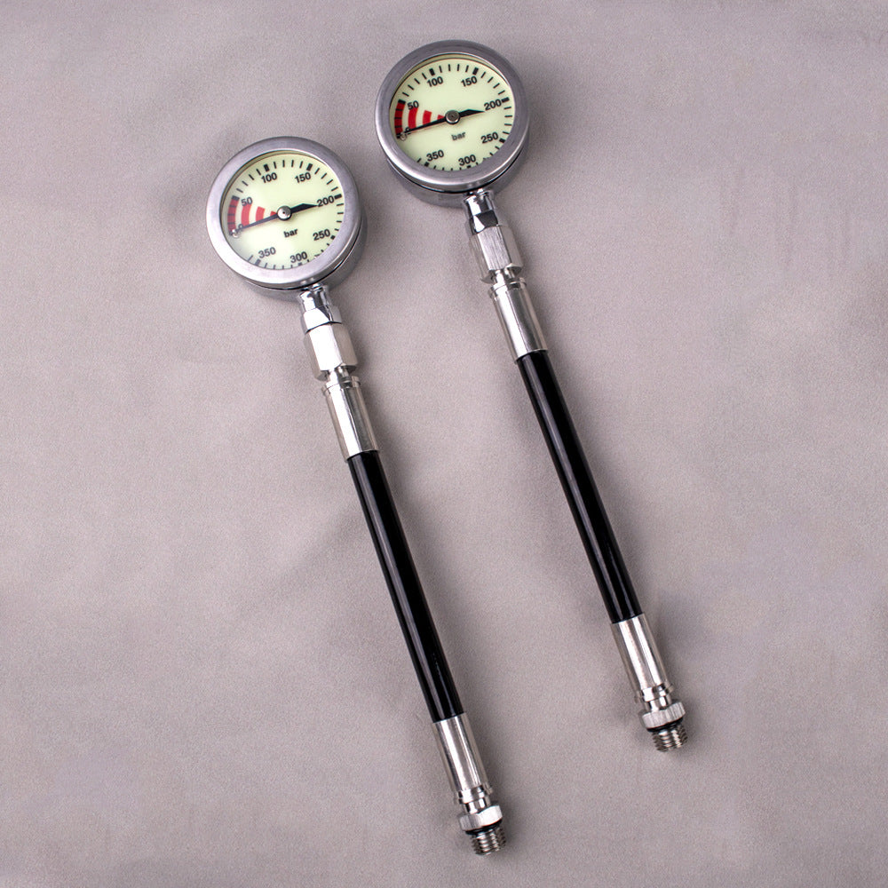 HOTDIVE Metal Pressure Gauge & High-Pressure Hose