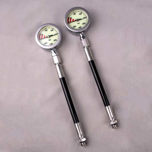 HOTDIVE Metal Pressure Gauge & High-Pressure Hose
