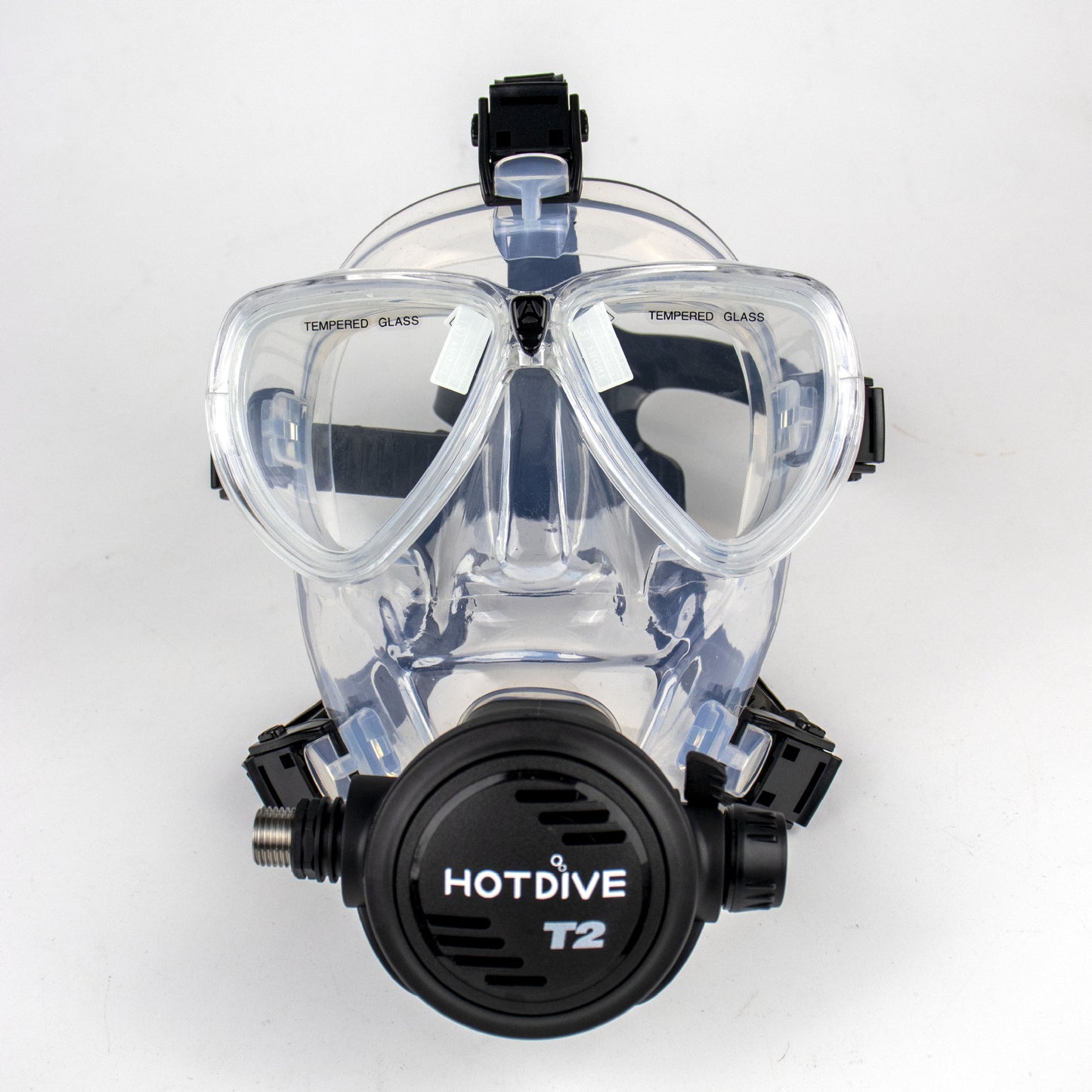 HOTDIVE Silicone Full-Face Diving Helmet with Mask - Underwater Nose Breather