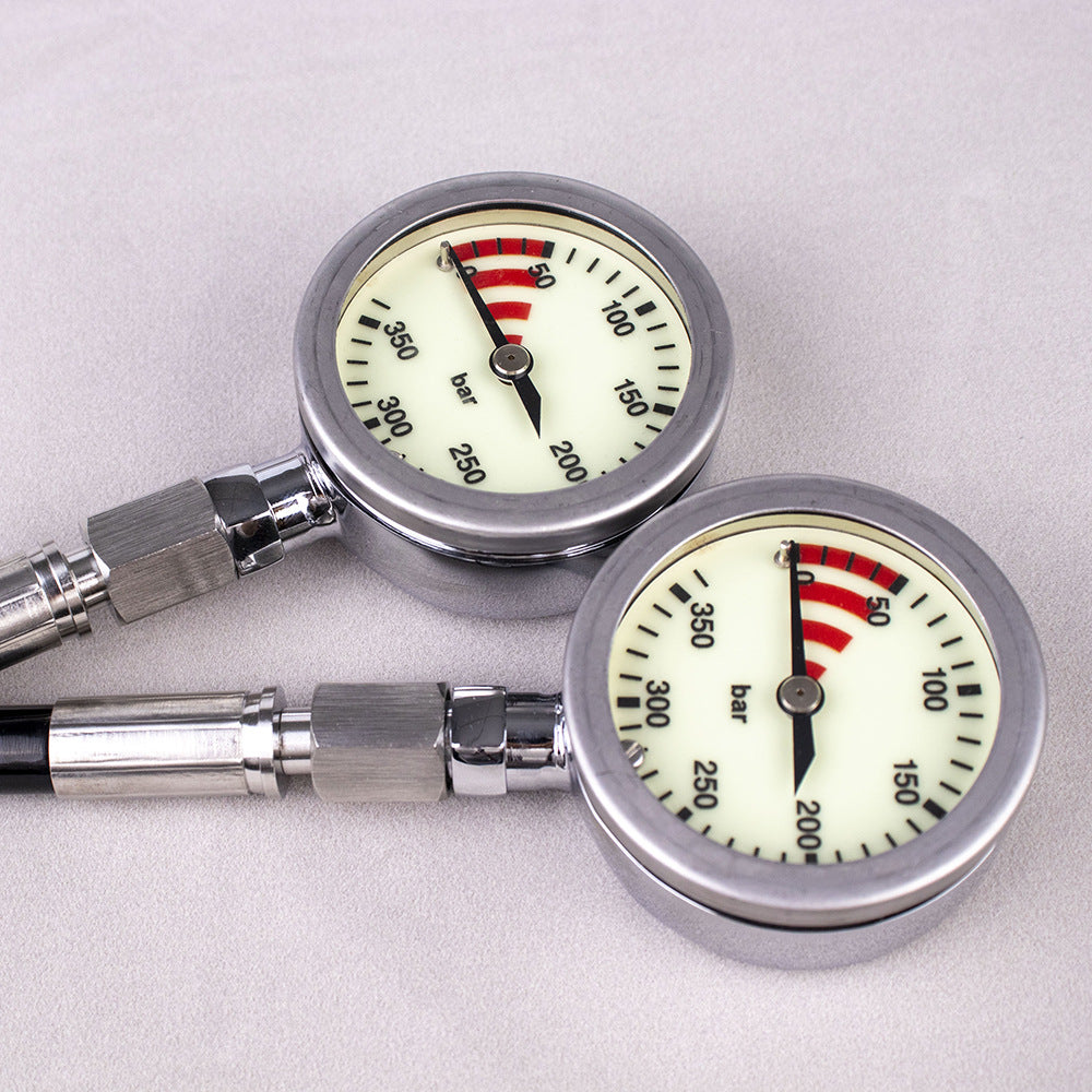 HOTDIVE Metal Pressure Gauge & High-Pressure Hose