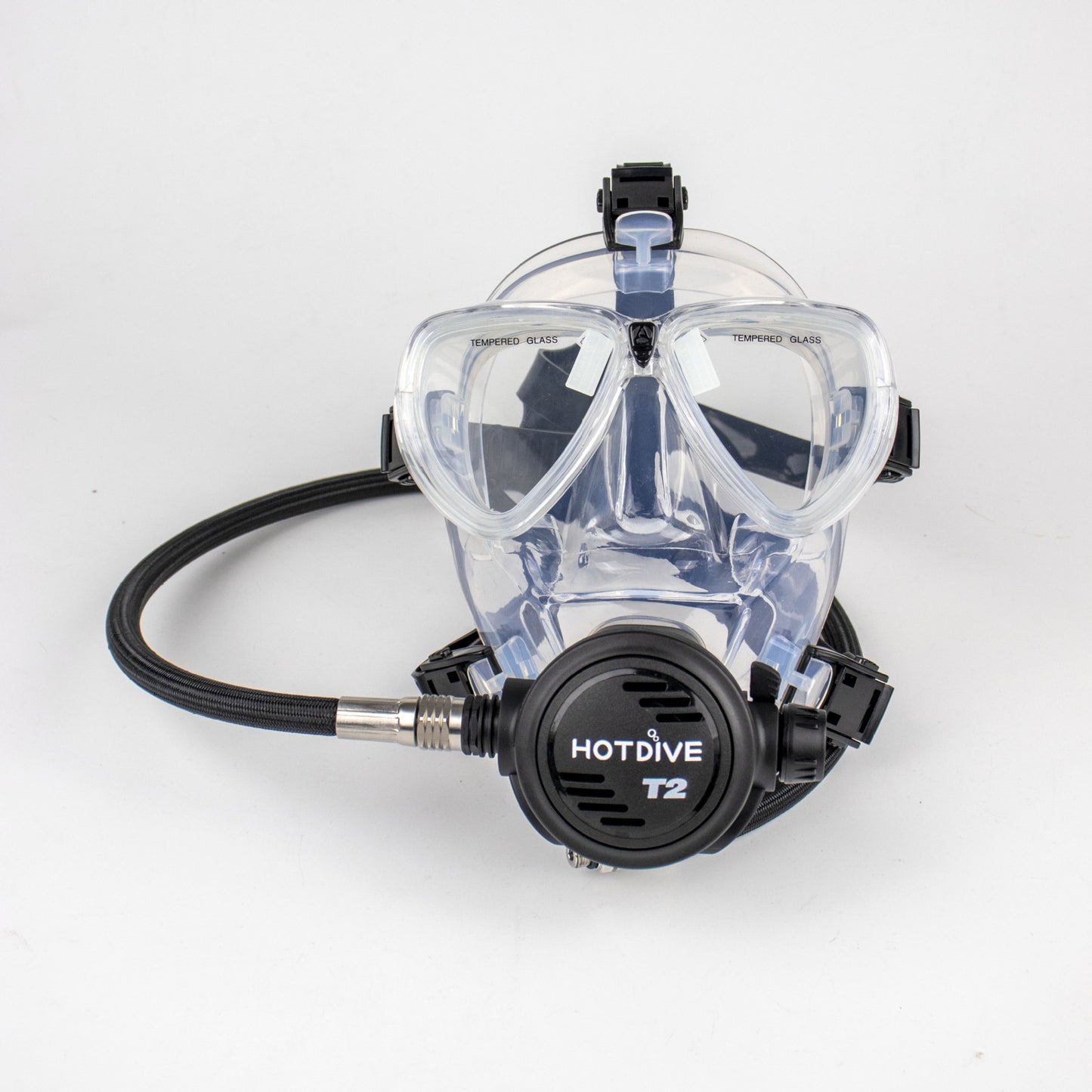 HOTDIVE Silicone Full-Face Diving Helmet with Mask - Underwater Nose Breather