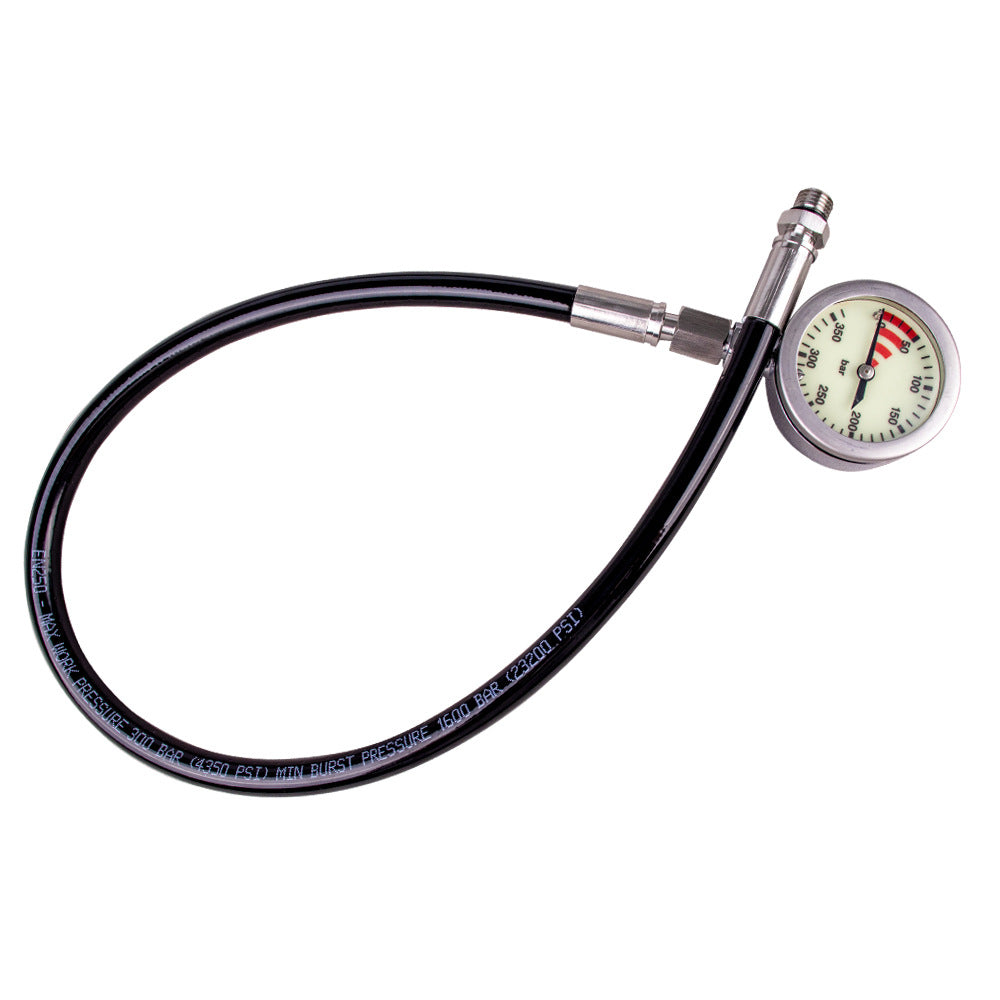 HOTDIVE Metal Pressure Gauge & High-Pressure Hose