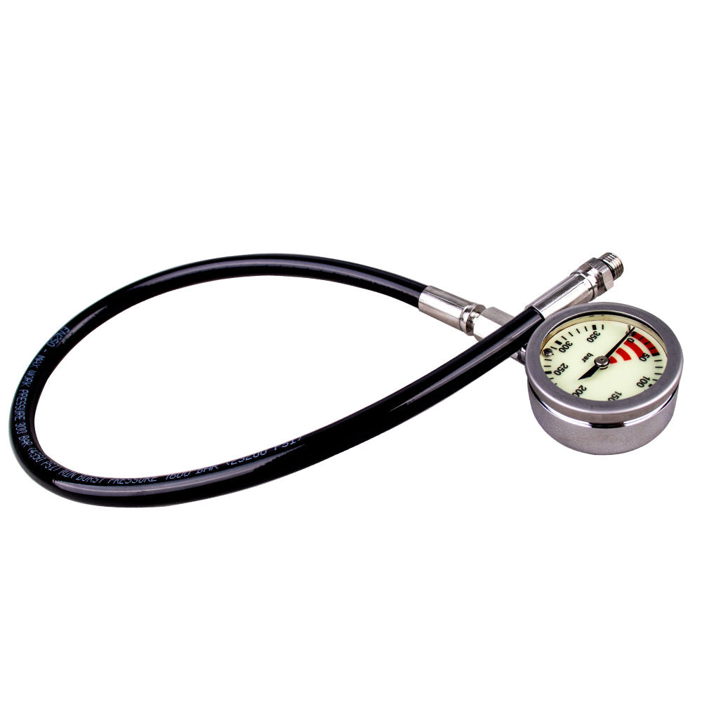 HOTDIVE Metal Pressure Gauge & High-Pressure Hose