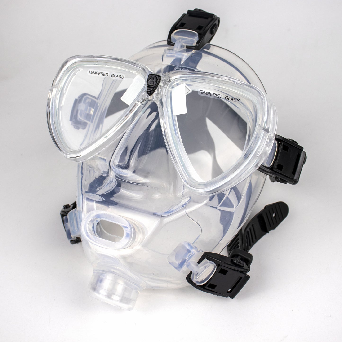 HOTDIVE Silicone Full-Face Diving Helmet with Mask - Underwater Nose Breather